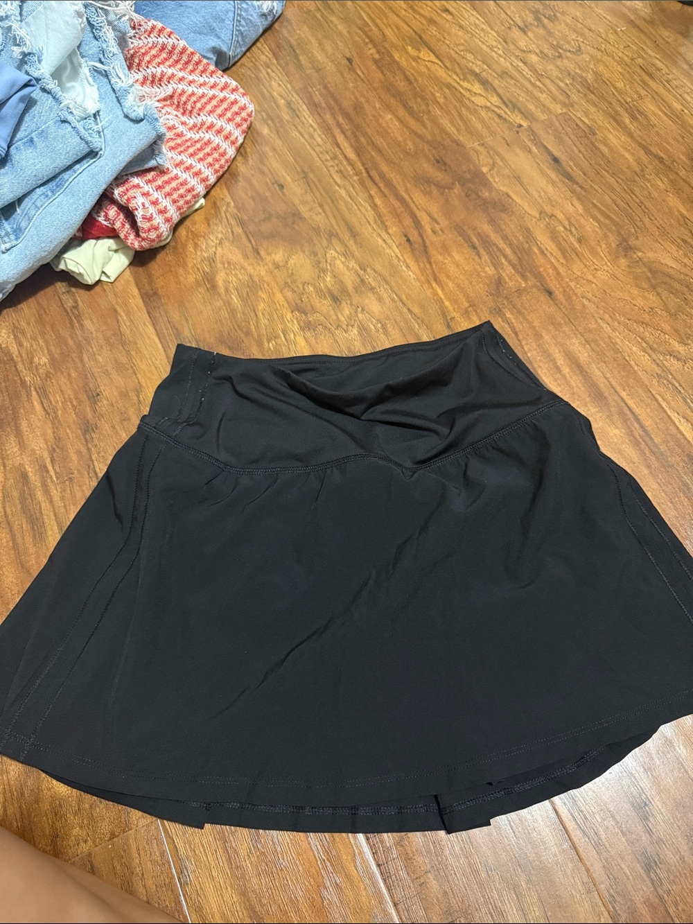 Yogalicious Black Circle Skirt with Built-In Shorts